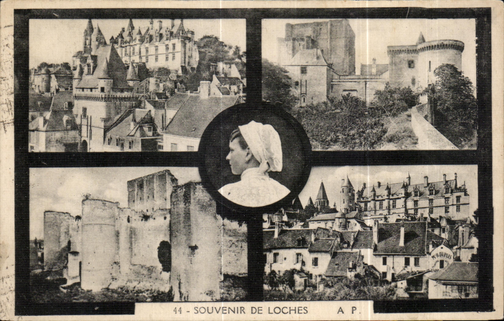 CPA Souvenir De Loches Folklore Costume