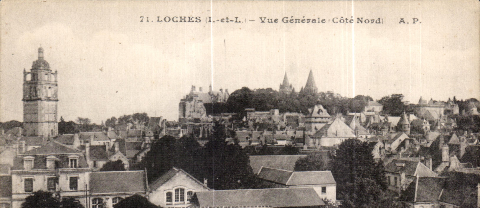 CPA Loches Vue Generale Cote Nord