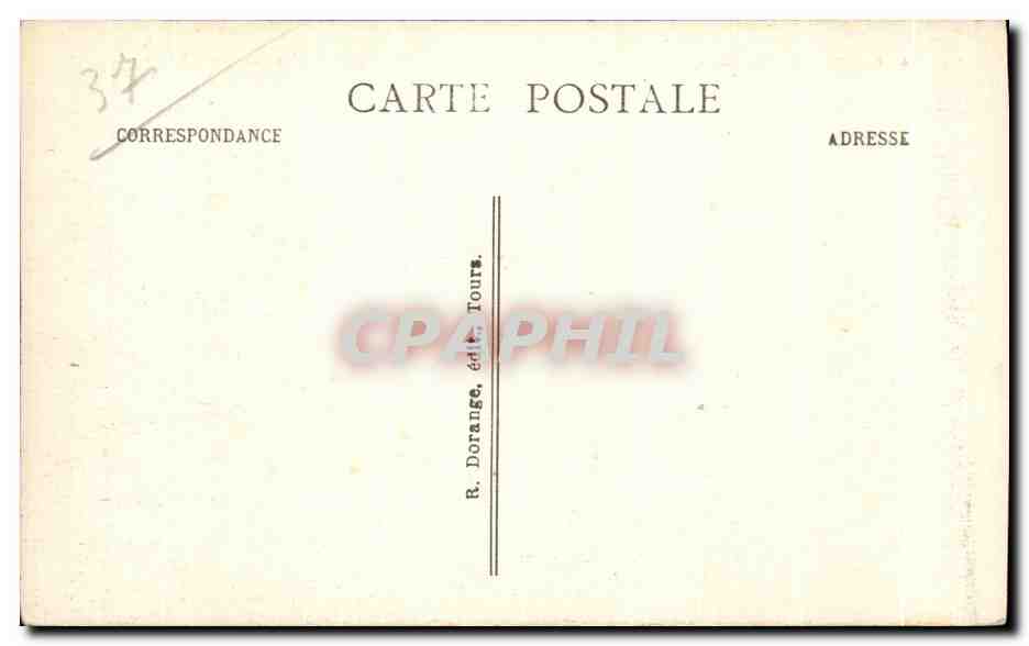 CPA Plessis les Tours Le Chateau (mon hist) Fut habite par le rol Louis — Rückseite
