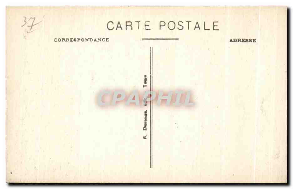 CPA Plessis les Tours Le Chateau (mon hist) Fut habite par le rol Louis — Rückseite