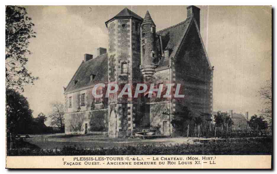 CPA Plessis Les Tours Le Chateau (Mon Hist) Facade Ouest Ancienne Demeure Du Roi Louis XI