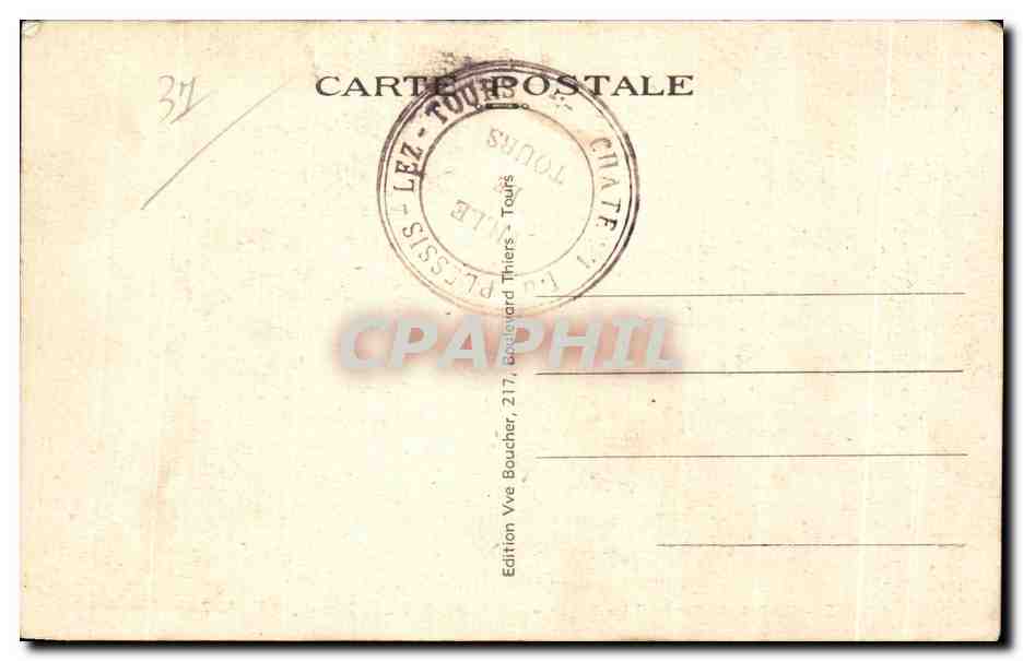 CPA Cachot du Cardinal La Ballue du Chateau de Plessis les Tours — Rückseite