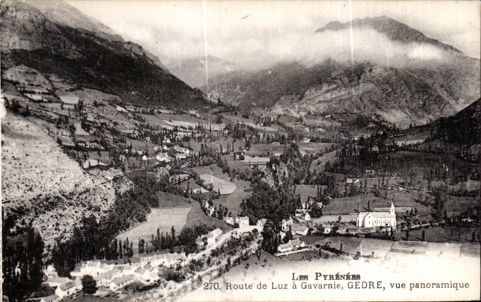 CPA Gavarnie Les Pyrenees Route de Luz A Gedre Vue Panoramique