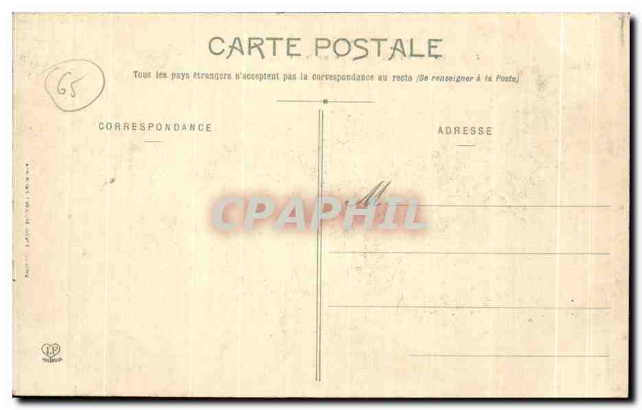 Les Hautes-Pyrénées - Gouterets - Le Lac de Gaube — éditeur anonyme, n° 749 — Rückseite