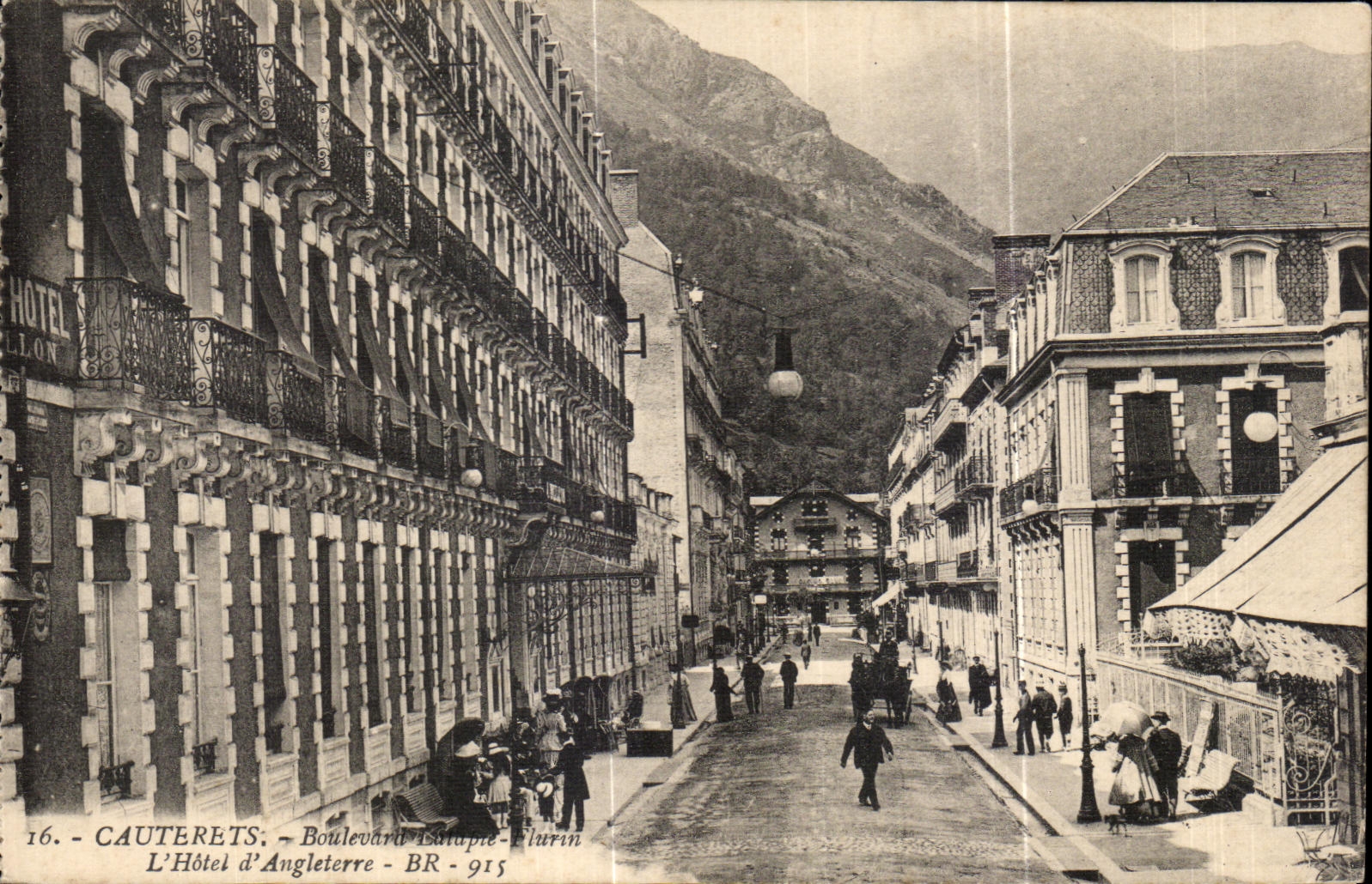 Cauterets - Boulevard d'Angleterre - L'Hôtel d'Angleterre - BR - 915 - Recto