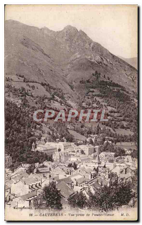Cauterets — Vue prise de Pauze-Vieux — Marcel Delbey, photographe, n°16