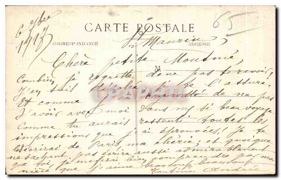 Cauterets — Vue prise du Chemin de Cambasque — Le Plateau du Lisey — J. L. — Verso