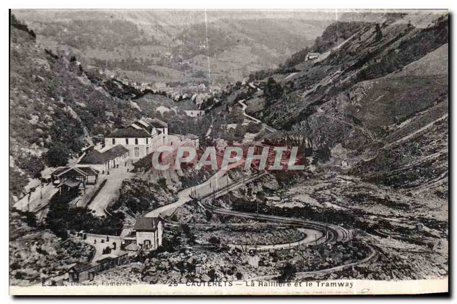Cauterets — La Raillière et le Tramway — Éd. A. Dibouasse, Cauterets