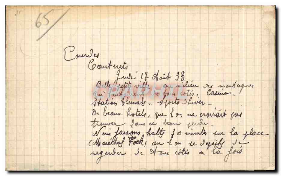 Cauterets — Le Boulevard Latapie-Flurin — L'Hôtel d'Angleterre BR — Achterkant