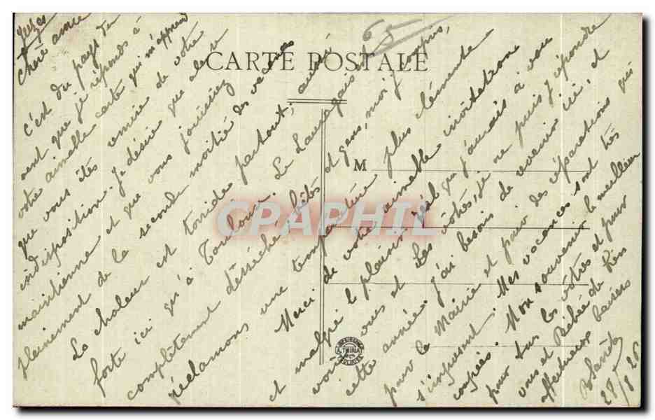 Capvern-les-Bains (H.-P.) — La Buvette, le Parc et la Route du Bouridé — Édition Y. Ribats — Verso