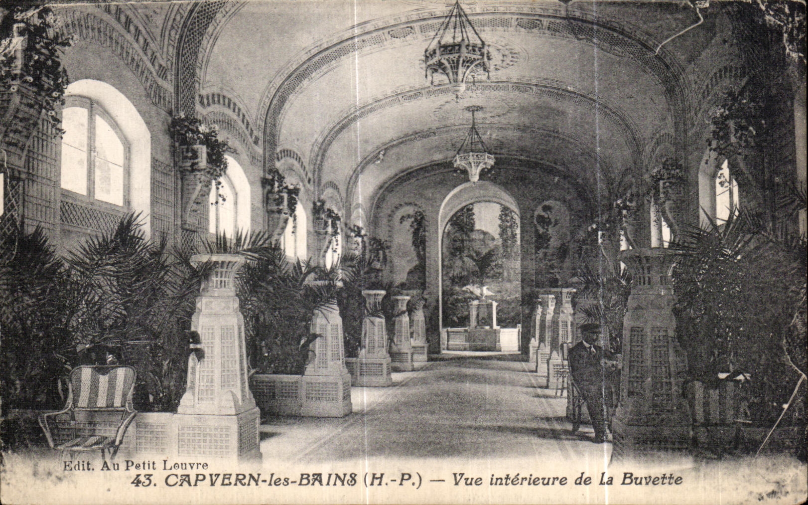 Capvern-les-Bains (H.-P.) — Vue intérieure de La Buvette — Au Petit Louvre, n°43