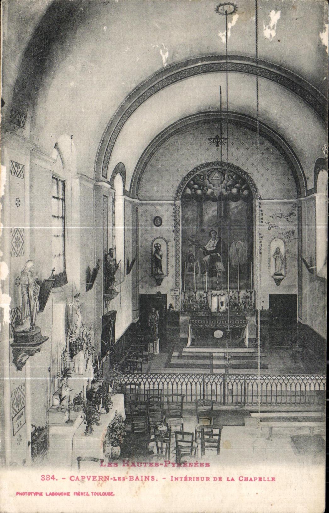 Capvern-les-Bains - Intérieur de la chapelle — Les Hautes-Pyrénées — Phototype Labouche, Toulouse, n°384