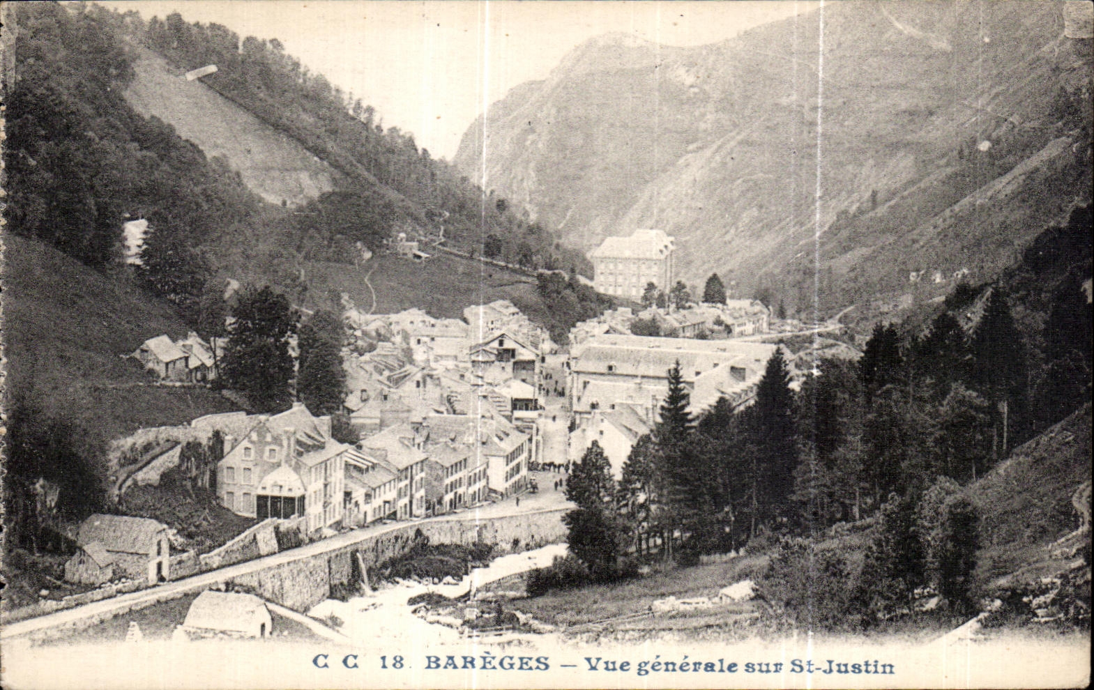 CPA Bareges Vue generale sur St Justin