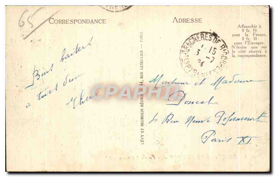 Bagnères-de-Bigorre und der Pic de 2 Heures - LL — Rückseite