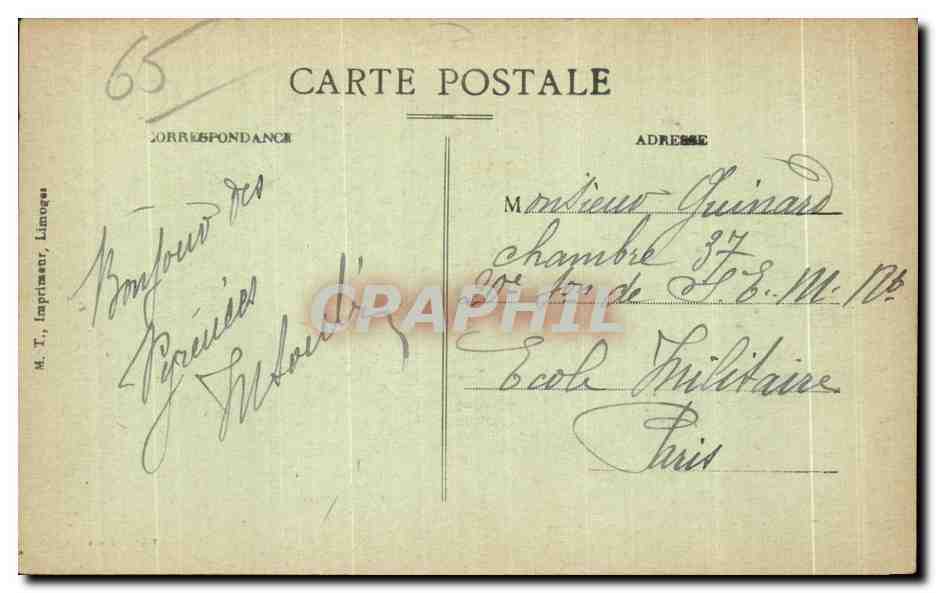 Bagnères-de-Bigorre — Pic du Midi - Cabanes de Tramesaigues — Verlag T. Drucker, Limoges — Rückseite