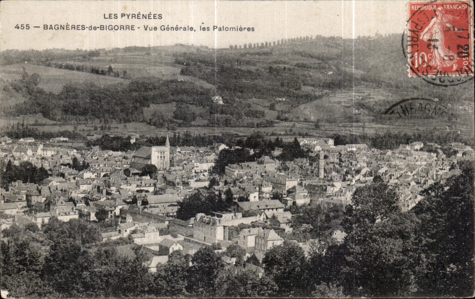Bagnères-de-Bigorre — Vue Générale, les Palomières — Les Pyrénées, n°455