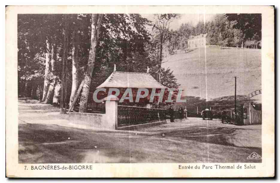 Bagnères-de-Bigorre — Entrée du Parc Thermal de Salut — éditeur CAP