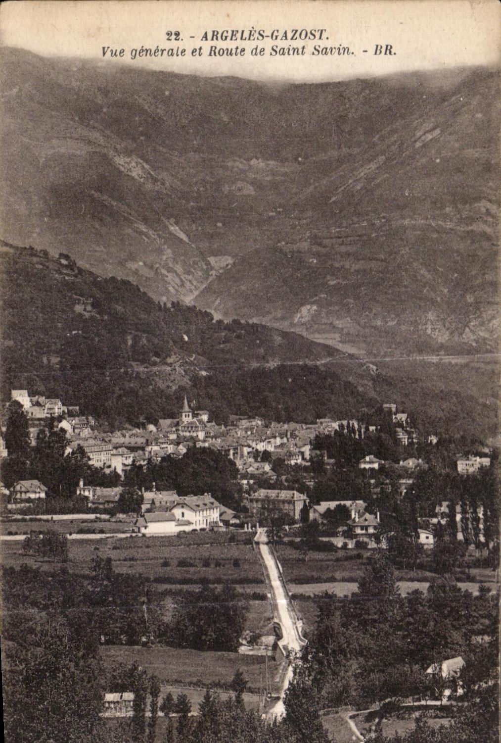 Argelès-Gazost — Vue générale et Route de Saint-Savin — BR.
