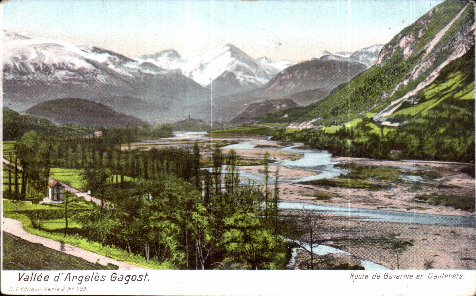 Vallée d'Angelès Gagost — Route de Gavarnie et Cautenets — D.T. Editeur, Série 2 N° 499