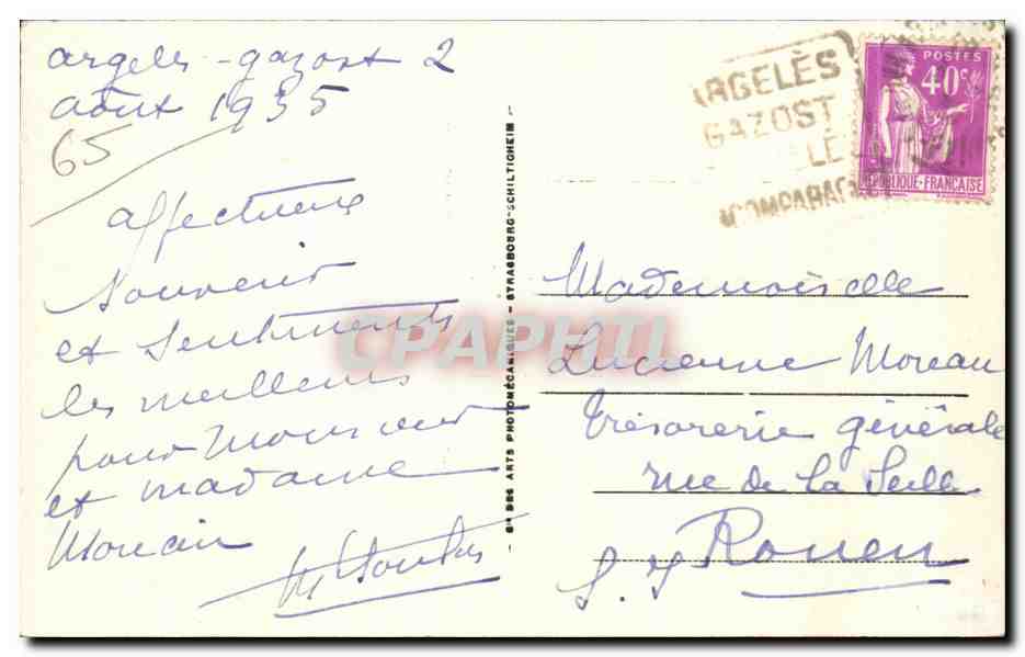 Argelès-Gazost und die Montagnes d'Azun — 50 — Verlag: Arts Photographiques de Schiltigheim — Rückseite