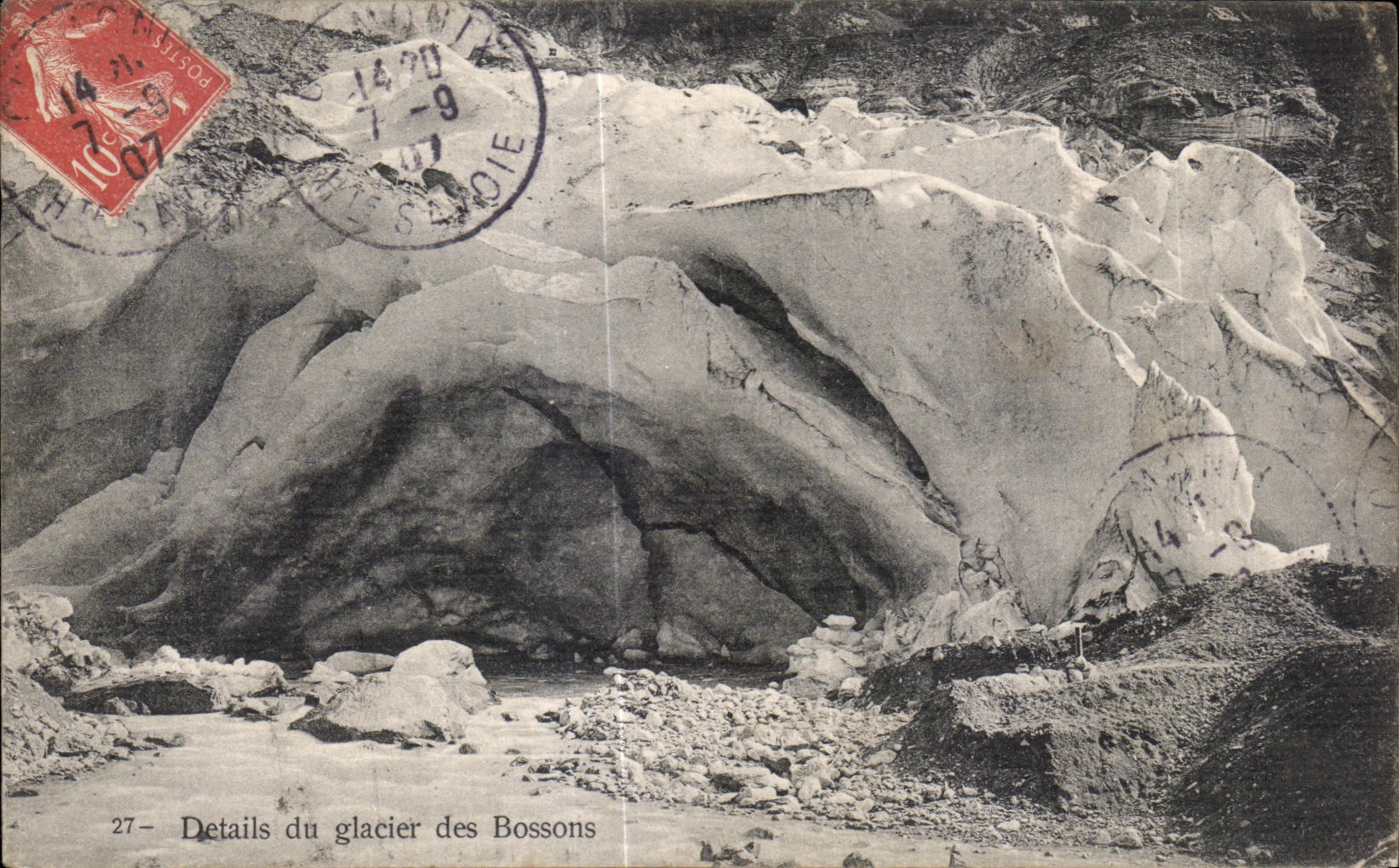 CPA Details Du Glacier Des Bossons