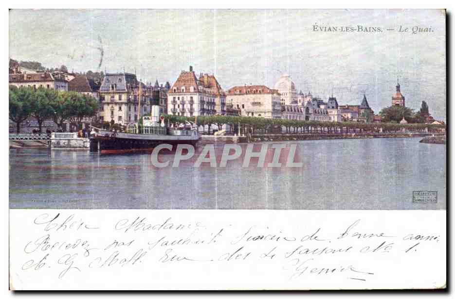CPA Evian Les Baines Le Quai Bateau