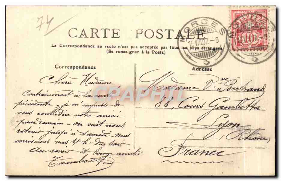 ÉVIAN-les-BAINS, l'Avenue de la Source Cachat — Haute-Savoie — éditeur inconnu, n° 51 — Reverso