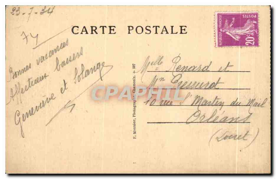 CPA Tallores Duingt Et Le Lac D Annecy — Back