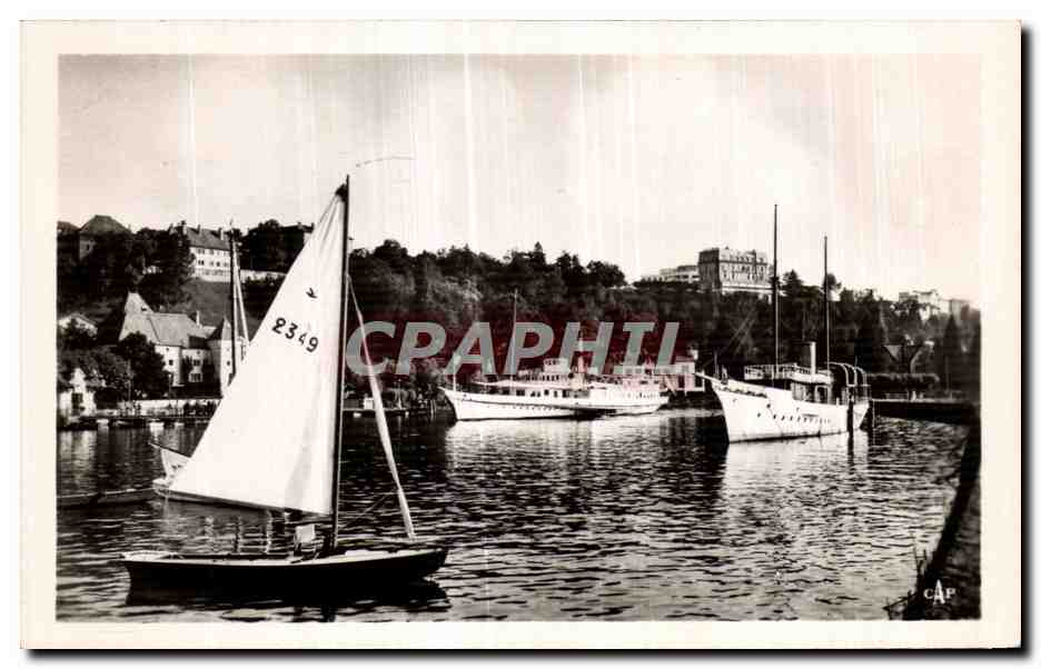 Arrivée du bateau dans le port — Thonon-les-Bains — éditeur C.A.P. n° (48)
