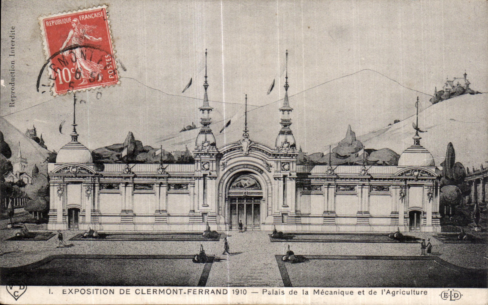 CPA Exposition De Clermont Ferrand Palais de la Mecanique et de l Agriculture