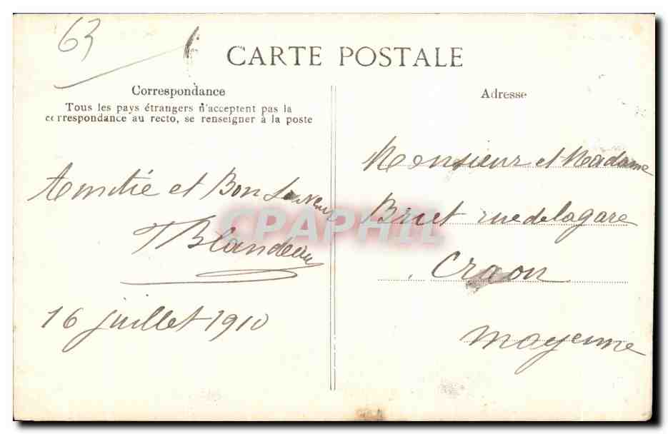 CPA L Auvergne Pittoresque Clermont Ferrand Vue Generale — Rückseite