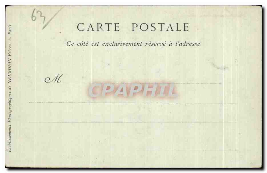 CPA Clermont Ferrand La Fontaine De Jacques d Amboise — Verso