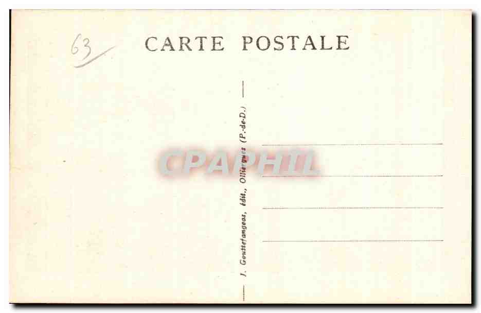 CPA Le mont Dore Etablissement thermal Le grand escalier  — Verso