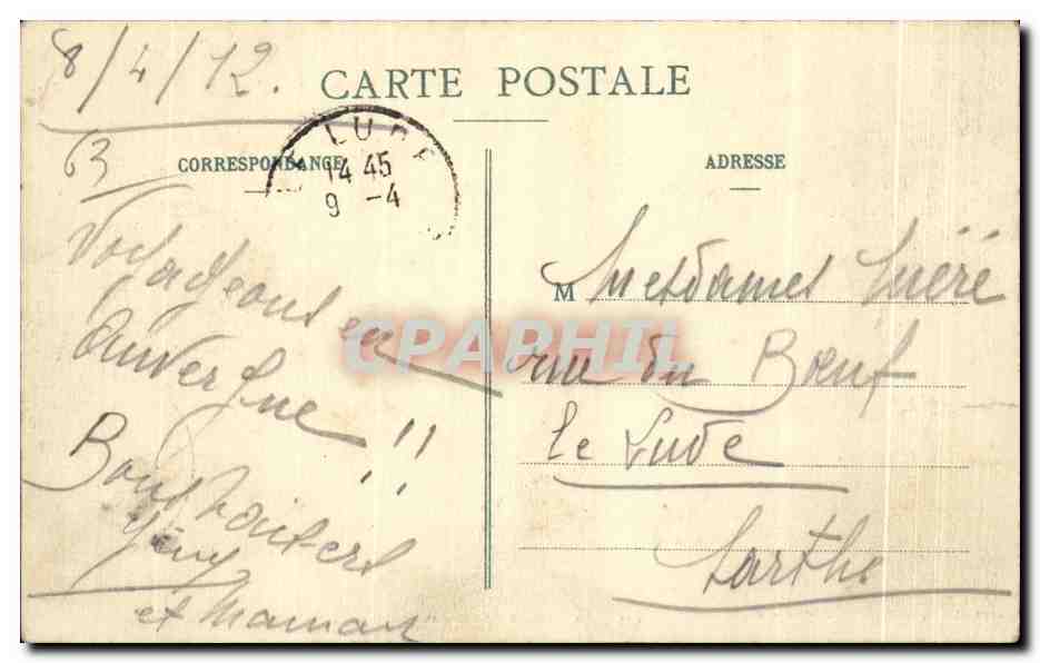 La Bourrée d'Auvergne — 423 — Éditeur Lermont-Ferrand — Reverso