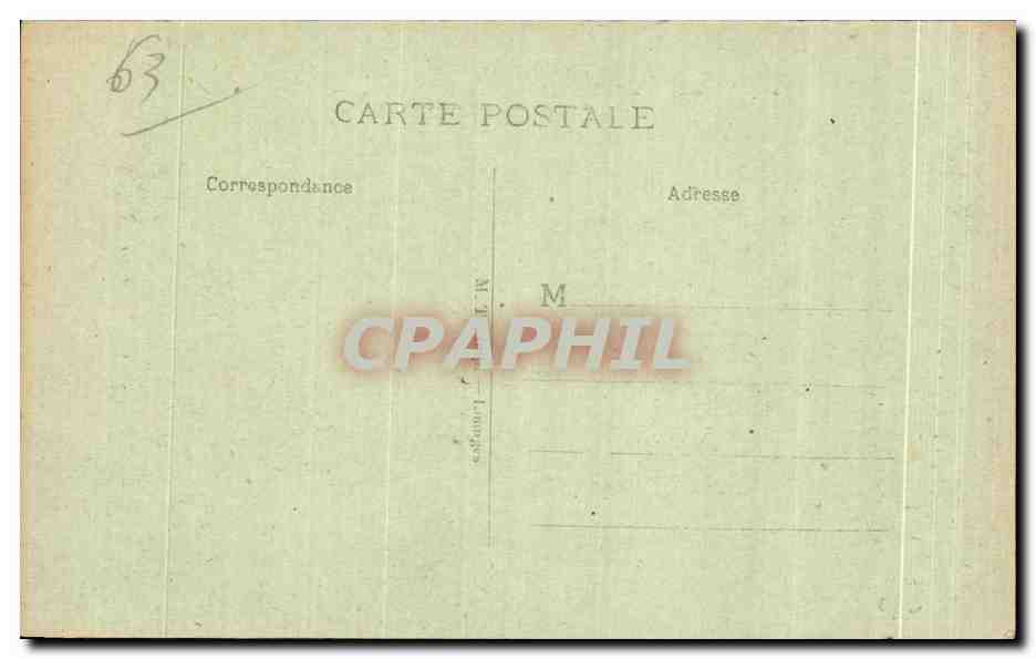 CPA La Bourboule D Auvergne Eglise Roche des Fees et avenue de la Gare — Rückseite