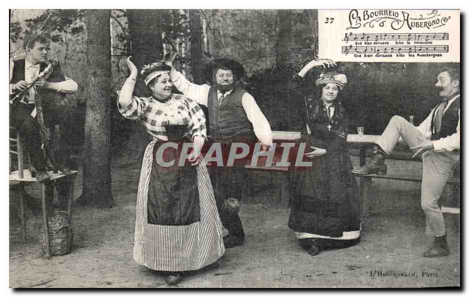 Séance di ballo folklorico — La Bourrée d'Aubergono — edita da L'Harmonelle, Parigi, n°27