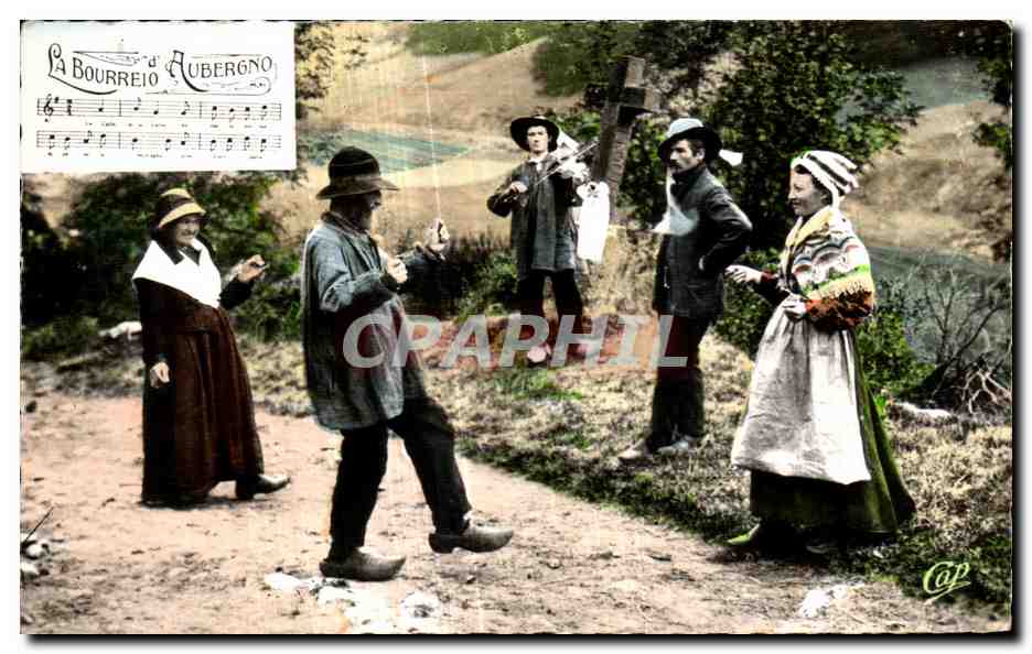 La Bourrée d'Aubergno — village scene — Cap, n° (58)