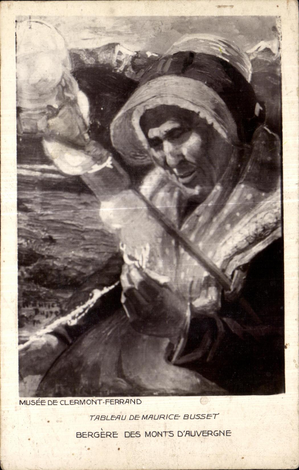 Bergère des Monts d'Auvergne — Tableau de Maurice Busset — Musée de Clermont-Ferrand