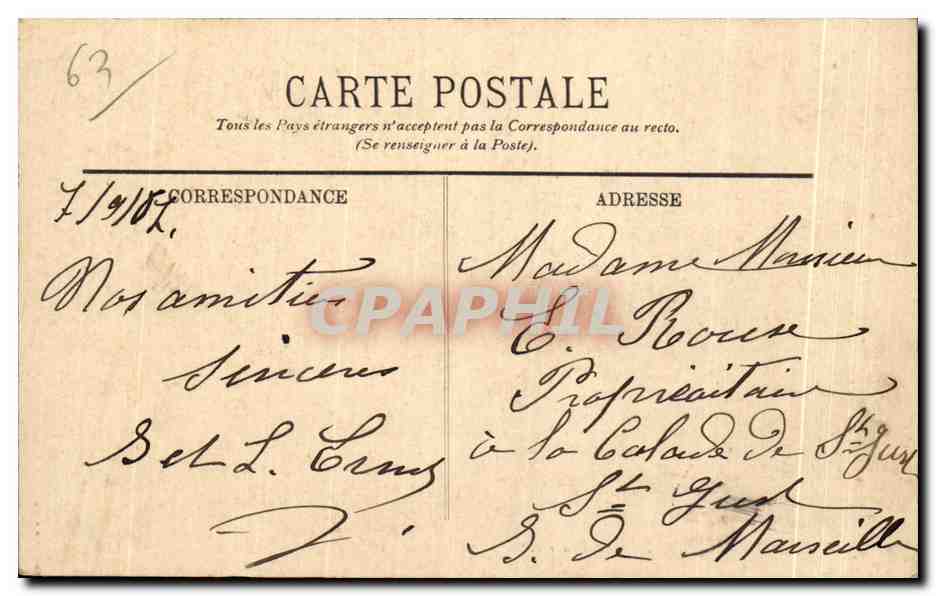 Types d'Auvergne — La Bourrée — LL. — Reverso