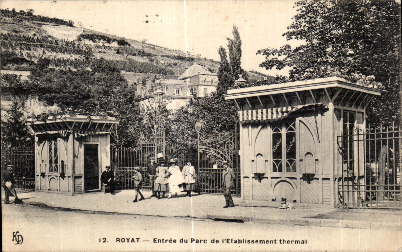Royat — Entrée du Parc de l'Établissement thermal — KD