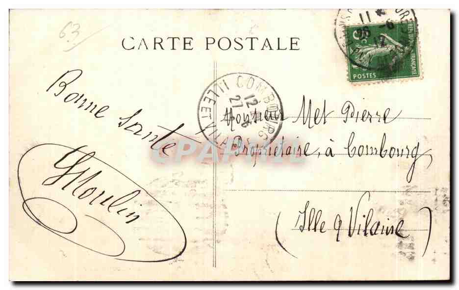 CPA Le mont Dore Etablissement Thermal Source du Pantheon — Verso