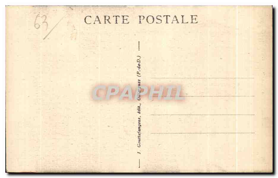 L'Auvergne — Scène de village avec couple en costume traditionnel — G. DO. - 1223. L'Auvergne — Reverso