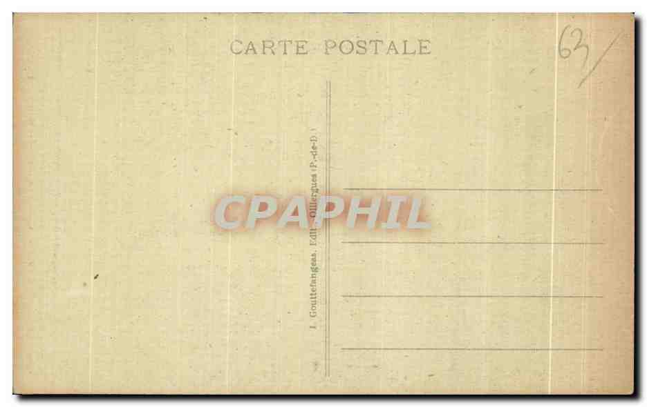 L'Auvergne — Couple en tenue traditionnelle — G. D'O. n° 1009 — Verso