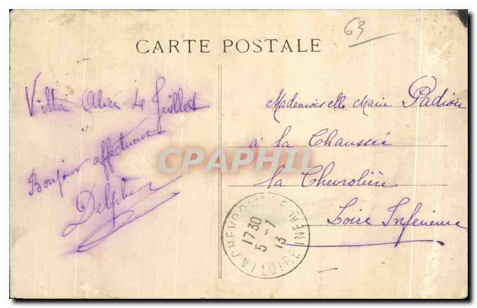 CPA Le mont Dore Vue generale Prise du Chemin des Artistes — Verso