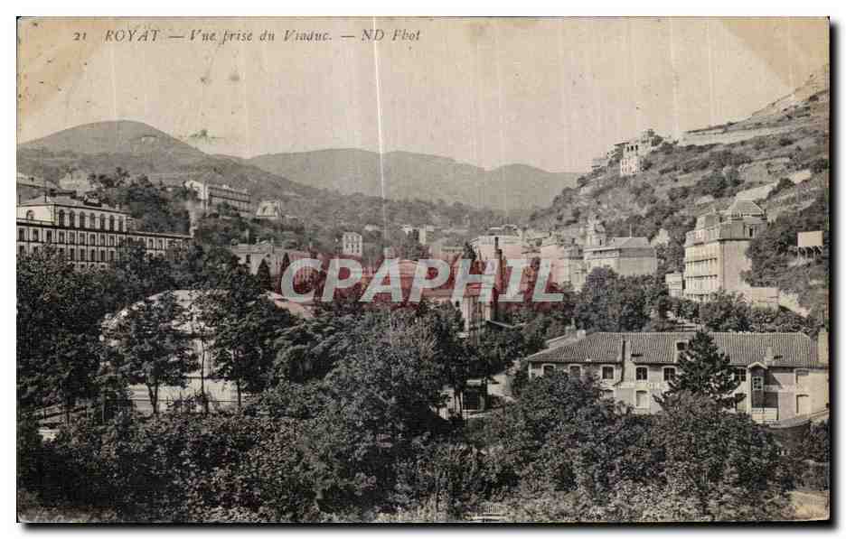 CPA Royat Vue prise du Viaduc