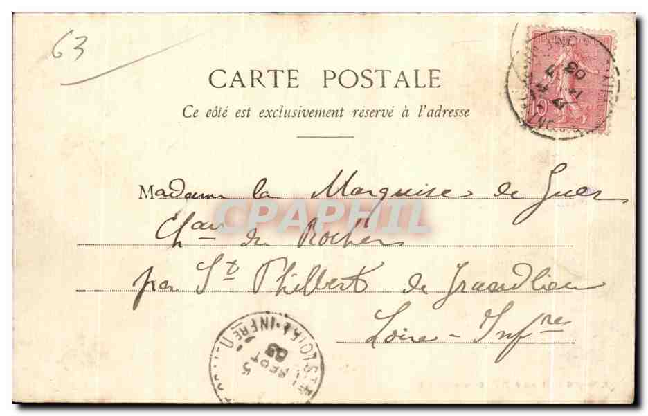CPA Le Puy de Dome Berger et moutons  — Rückseite