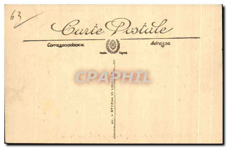 CPA Le Mont Dore Place Michel Bertrand et Etablissement Thermal — Verso