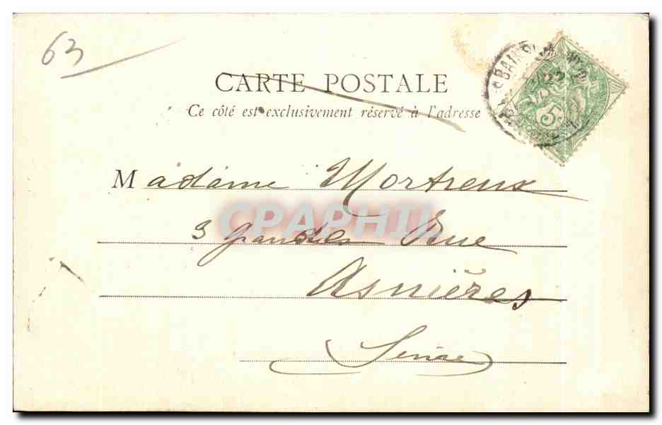 CPA Vue generale du Mont Dore — Verso