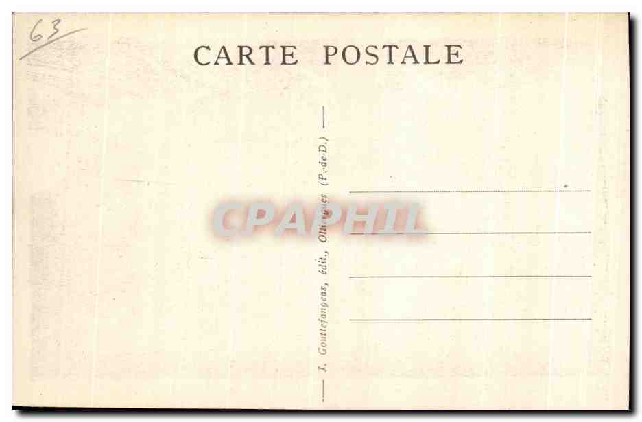CPA Le Mont Dore Etablissement Thermal Le Grand escalier — Rückseite