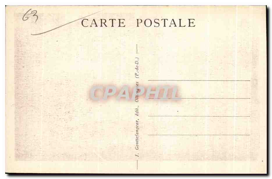 CPA Le Mont Dore Salon du Capucin Cure d air — Verso